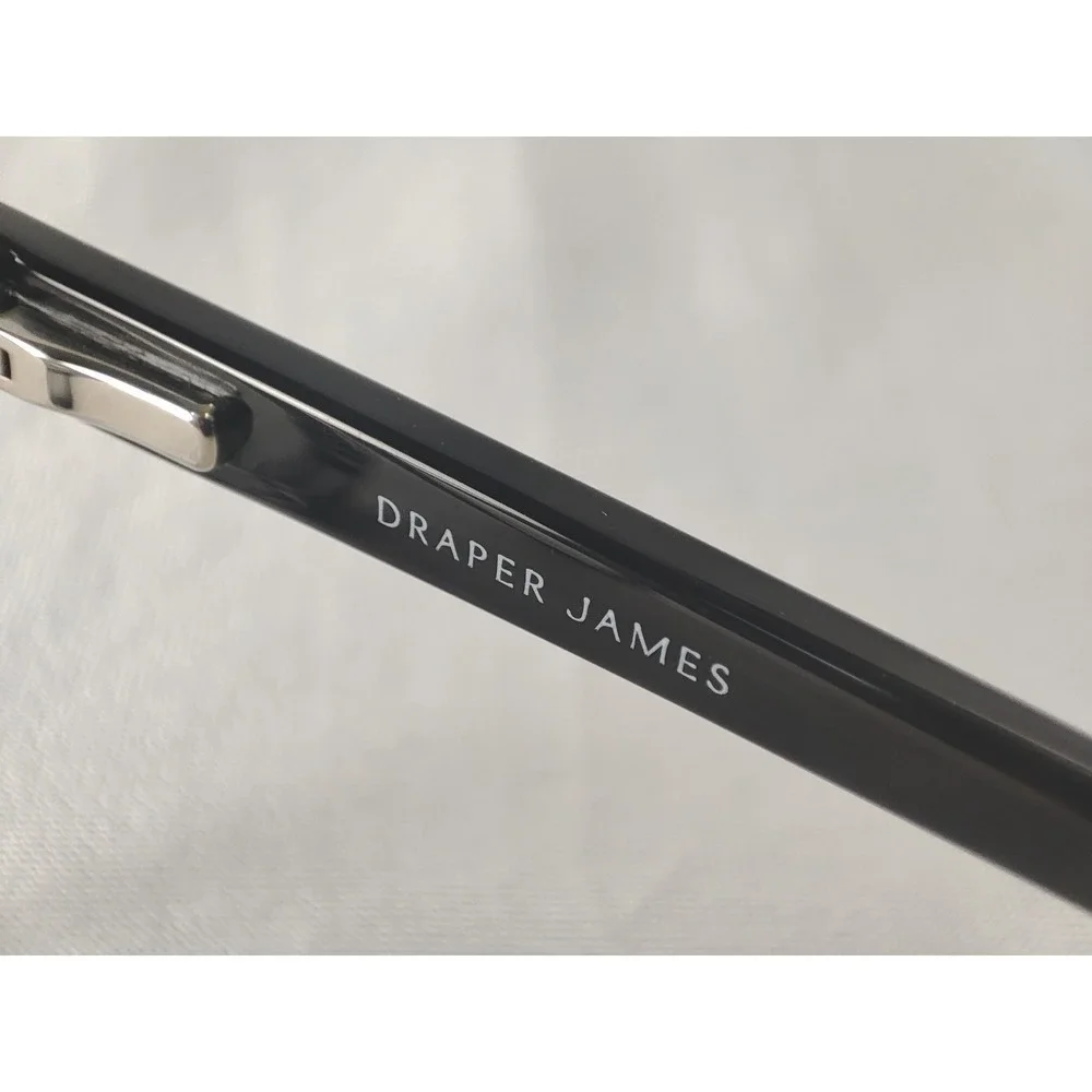 Draper James DJ1021 Black Stripe Eyeglass‎ Frames Women's 46-17-125 NWT + Case